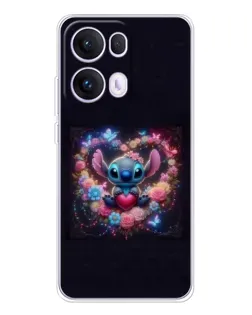Чехол для OPPO Reno 13 Pro 5G с картинкой «Stitch в цветах» Чехол для OPPO Reno 13 Pro 5G с картинкой «Stitch в цветах»