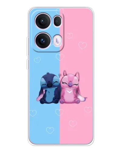 Чехол для OPPO Reno 13 Pro 5G с картинкой «Stitch и Angel Love»