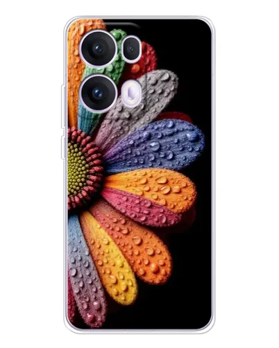 Чехол для OPPO Reno 13 Pro 5G с картинкой «Радужный цветок»