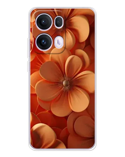 Чехол для OPPO Reno 13 Pro 5G с картинкой «Оранжевый макро цветок»