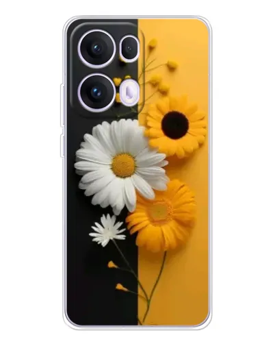 Чехол для OPPO Reno 13 Pro 5G с картинкой «Подсолнух и ромашка»