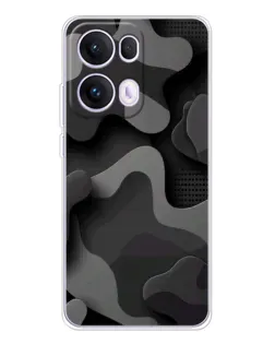 Чохол для OPPO Reno 13 Pro 5G з картинкою «Темний абстрактний камуфляж»