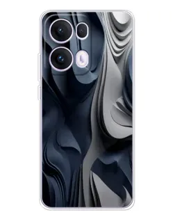 Чохол для OPPO Reno 13 Pro 5G з картинкою «Об'ємні сині складки»
