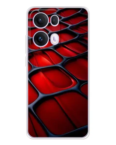 Чехол для OPPO Reno 13 Pro 5G с картинкой «Красная глянцевая сетка» Чехол для OPPO Reno 13 Pro 5G с картинкой «Красная глянцевая сетка»