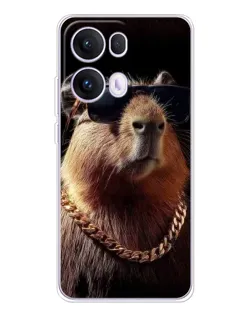 Чехол для OPPO Reno 13 Pro 5G с картинкой «Капибара золотая цепь» Чехол для OPPO Reno 13 Pro 5G с картинкой «Капибара золотая цепь»