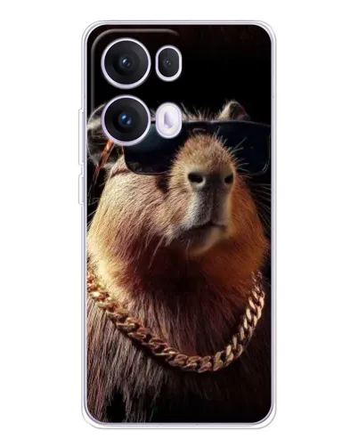 Чехол для OPPO Reno 13 Pro 5G с картинкой «Капибара золотая цепь» Чехол для OPPO Reno 13 Pro 5G с картинкой «Капибара золотая цепь»