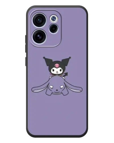Чехол для OPPO Reno 15 F с картинкой «Kuromi на лиловом фоне»