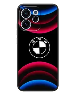 Чехол для OPPO Reno 15 F с картинкой «Логотип BMW и неоновые дуги» Чехол для OPPO Reno 15 F с картинкой «Логотип BMW и неоновые дуги»