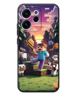 Чехол для OPPO Reno 15 F с картинкой «Стив на ферме»