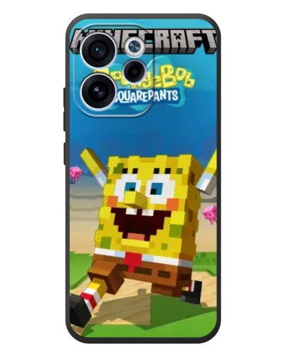 Чехол для OPPO Reno 15 F с картинкой «Губка Боб Minecraft» Чехол для OPPO Reno 15 F с картинкой «Губка Боб Minecraft»