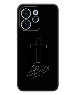 Чехол для OPPO Reno 15 F с картинкой «Графический крест Jesus» Чехол для OPPO Reno 15 F с картинкой «Графический крест Jesus»