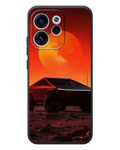 Чехол для OPPO Reno 15 F с картинкой «Cybertruck на Марсе»
