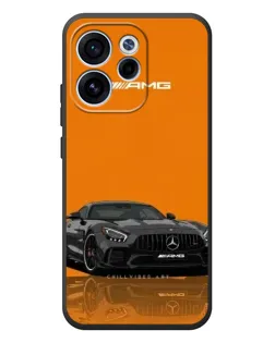 Чехол для OPPO Reno 15 F с картинкой «Оранжевый Mercedes AMG»