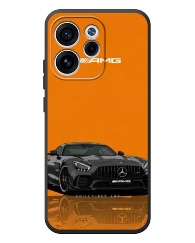 Чехол для OPPO Reno 15 F с картинкой «Оранжевый Mercedes AMG»