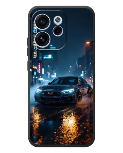 Чехол для OPPO Reno 15 F с картинкой «Ночной город и Audi»