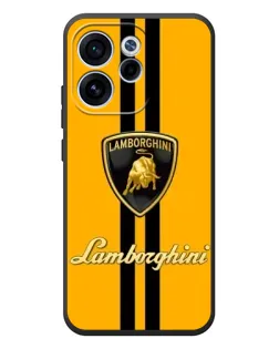 Чехол для OPPO Reno 15 F с картинкой «Lamborghini Stripe желтый»