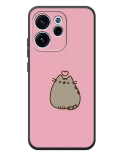 Чехол для OPPO Reno 15 F с картинкой «Pusheen сердце»