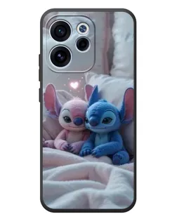 Чехол для OPPO Reno 15 F с картинкой «Плюшевые Стич Ангел»