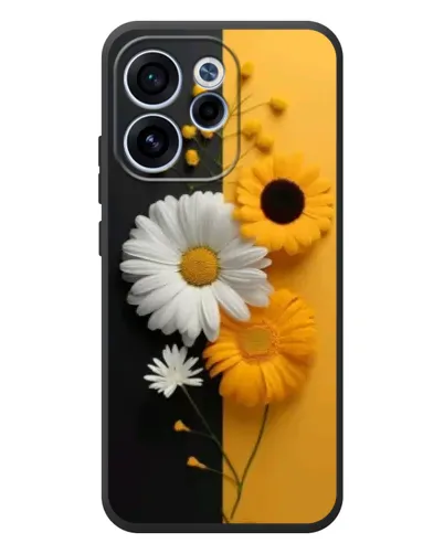 Чехол для OPPO Reno 15 F с картинкой «Подсолнух и ромашка»