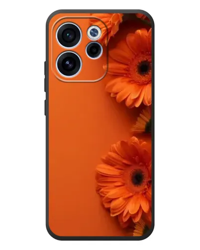 Чехол для OPPO Reno 15 F с картинкой «Оранжевые герберы»