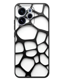 Чехол для OPPO Reno 15 F с картинкой «Белая объемная сетка»