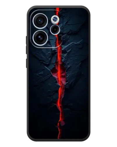 Чехол для OPPO Reno 15 F с картинкой «Kрасная лавовая трещина»