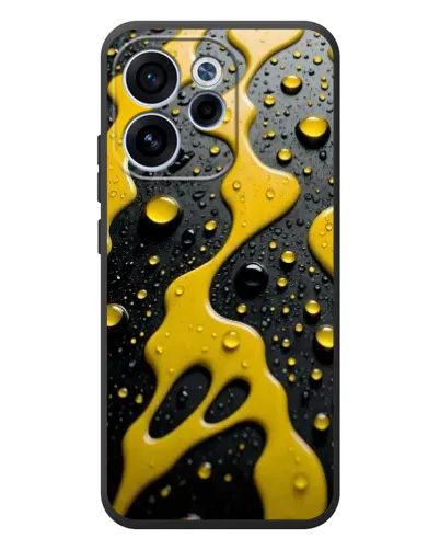 Чехол для OPPO Reno 15 F с картинкой «Жидкое желтое золото»