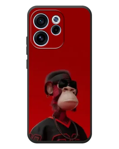 Чехол для OPPO Reno 15 FS с картинкой «Bored Ape в красном»