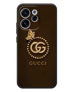 Чехол для OPPO Reno 15 FS с картинкой «Gucci — золотая бабочка»