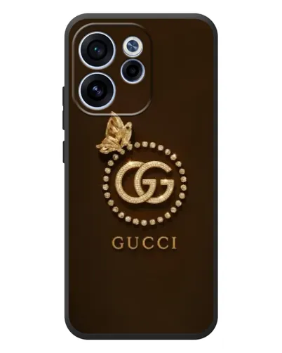 Чехол для OPPO Reno 15 FS с картинкой «Gucci — золотая бабочка»