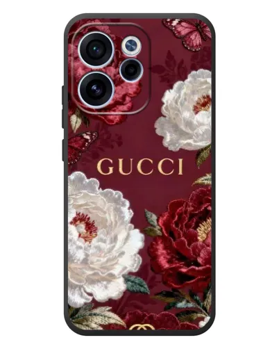 Чохол для OPPO Reno 15 FS з картинкою «Gucci — бордові троянди» Чохол для OPPO Reno 15 FS з картинкою «Gucci — бордові троянди»