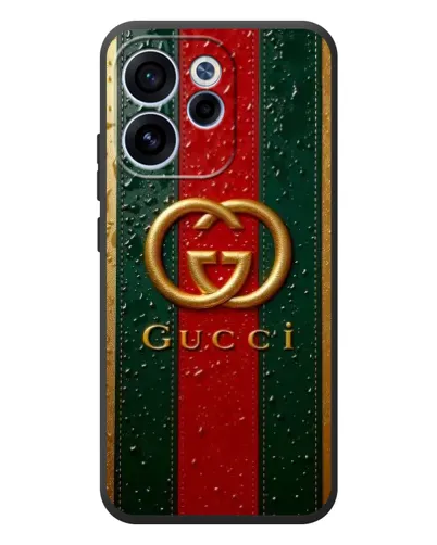 Чохол для OPPO Reno 15 FS з картинкою «Gucci — фірмова смуга та золото» Чохол для OPPO Reno 15 FS з картинкою «Gucci — фірмова смуга та золото»
