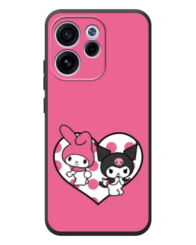 Чехол для OPPO Reno 15 FS с картинкой «Kuromi и My Melody» Чехол для OPPO Reno 15 FS с картинкой «Kuromi и My Melody»