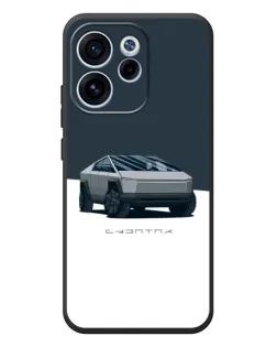 Чехол для OPPO Reno 15 FS с картинкой «Серебристый Cybertruck Tesla»