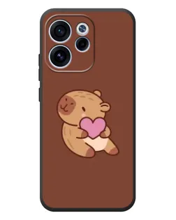 Чехол для OPPO Reno 15 FS с картинкой «Капибара с сердцем»
