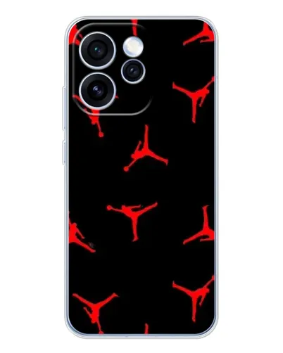 Чехол для OPPO Reno 15 Pro с картинкой «Jordan Red Pattern» Чехол для OPPO Reno 15 Pro с картинкой «Jordan Red Pattern»