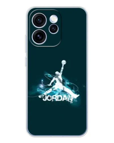 Чехол для OPPO Reno 15 Pro с картинкой «Jordan Blue Fire» Чехол для OPPO Reno 15 Pro с картинкой «Jordan Blue Fire»