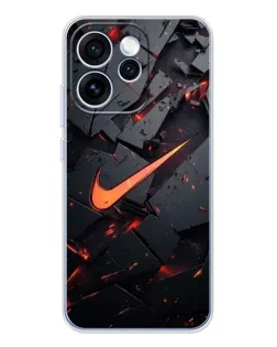 Чехол для OPPO Reno 15 Pro с картинкой «Nike — эффект разломов»