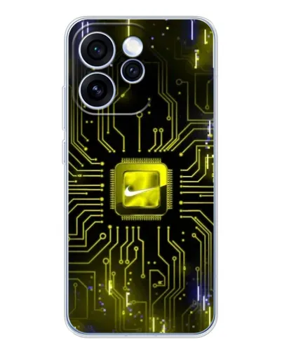 Чехол для OPPO Reno 15 Pro с картинкой «Nike — золотая искра» Чехол для OPPO Reno 15 Pro с картинкой «Nike — золотая искра»