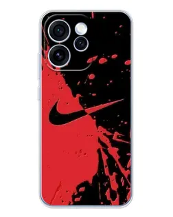 Чехол для OPPO Reno 15 Pro с картинкой «Красные брызги Nike»