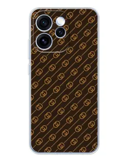 Чехол для OPPO Reno 15 Pro с картинкой «Gucci — золотые диагонали»
