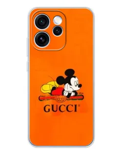 Чехол для OPPO Reno 15 Pro с картинкой «Микки Маус Gucci — оранж»