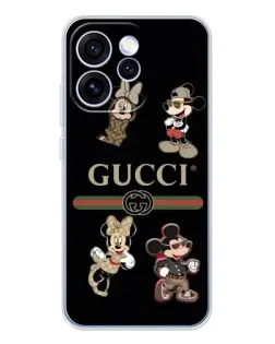 Чехол для OPPO Reno 15 Pro с картинкой «Gucci — герои Disney и монограмма»