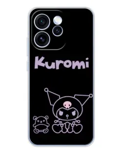 Чохол для OPPO Reno 15 Pro з картинкою «Kuromi — чорний мінімалізм»
