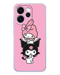 Чохол для OPPO Reno 15 Pro з картинкою «My Melody та Kuromi» Чохол для OPPO Reno 15 Pro з картинкою «My Melody та Kuromi»