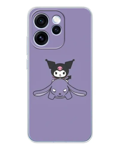 Чохол для OPPO Reno 15 Pro з картинкою «Kuromi на ліловому фоні»