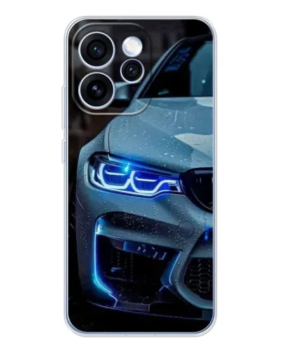 Чохол для OPPO Reno 15 Pro з картинкою «Погляд BMW з синіми фарами»