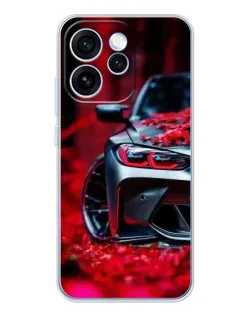 Чохол для OPPO Reno 15 Pro з картинкою «Спортивна BMW та квіти»