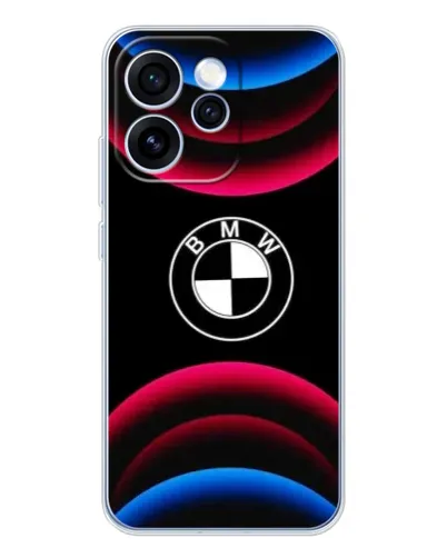 Чохол для OPPO Reno 15 Pro з картинкою «Логотип BMW та неонові дуги»