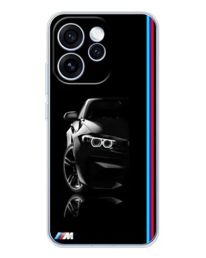 Чохол для OPPO Reno 15 Pro з картинкою «Силует BMW в темряві»